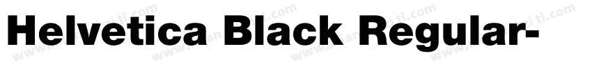 Helvetica Black Regular字体转换